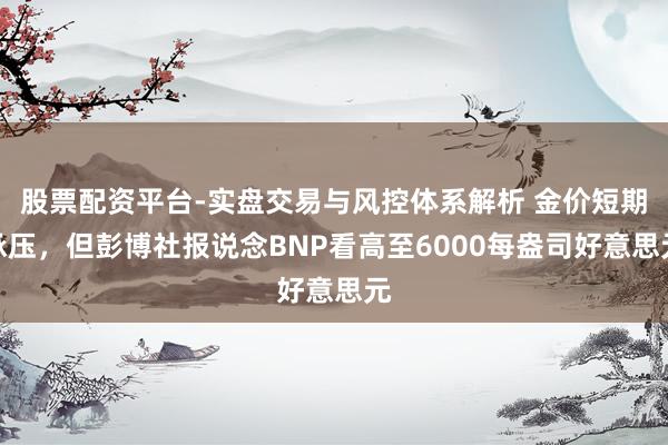 股票配资平台-实盘交易与风控体系解析 金价短期承压，但彭博社报说念BNP看高至6000每盎司好意思元
