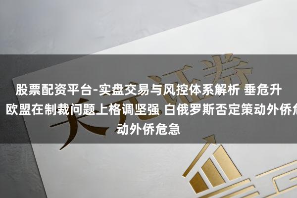 股票配资平台-实盘交易与风控体系解析 垂危升级？欧盟在制裁问题上格调坚强 白俄罗斯否定策动外侨危急